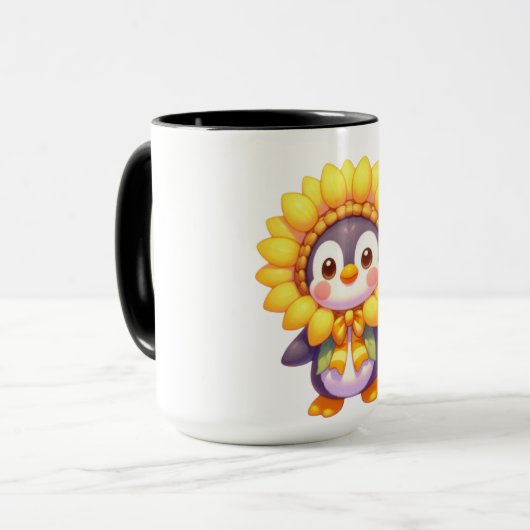 Floral Penguin Delight Tasse (Vorderseite Links)