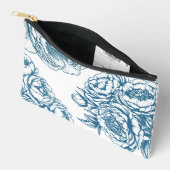 Floral Peony Blue Zubehörtasche (Offen)