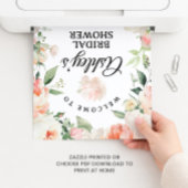 Floral Peony Bridal Shower Welcome Sign Poster