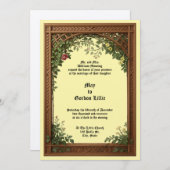 Floral Pergola Frame Wedding Einladung (Vorne/Hinten)