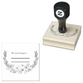 Floral Personal Library Book Briefmarke Gummistempel (Stempel)