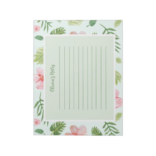 Floral Personal Notes Notizblock (Rotiert)