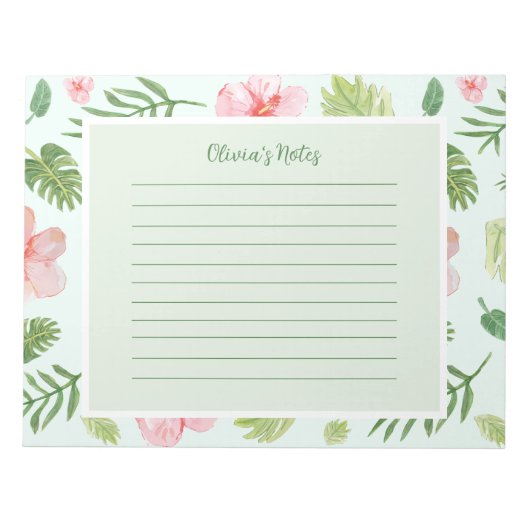 Floral Personal Notes Notizblock (Vorderseite)