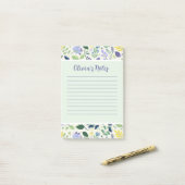 Floral Personal Notes Post-it Klebezettel (Auf Schreibtisch)
