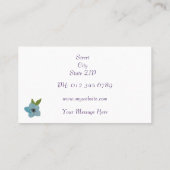 Floral Personal Visiting Card Visitenkarte (Rückseite)