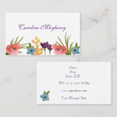 Floral Personal Visiting Card Visitenkarte (Vorne/Hinten)
