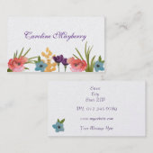 Floral Personal Visiting Card Visitenkarte (Vorne/Hinten)