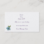 Floral Personal Visiting Card Visitenkarte (Rückseite)