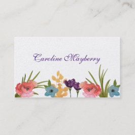 Floral Personal Visiting Card Visitenkarte