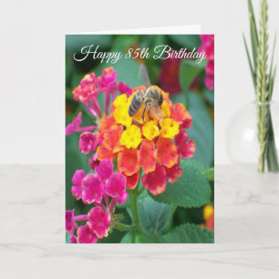 Floral Personalised 85th Birthday Karte
