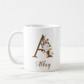 Floral Personalisiert Bridesmaid Letter A Gift Kaffeetasse (Links)