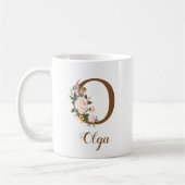 Floral Personalisiert Bridesmaid Letter O Gift Kaffeetasse (Links)