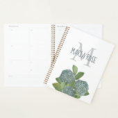Floral Personalisiert Monogram Custom Blue Beautif Planer (Anzeige)