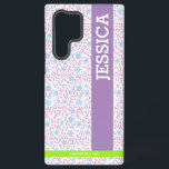 Floral Personalisiert Name Samsung Case Galaxy Hülle<br><div class="desc">Behalt dein Samsung Handy geschützt und stilvoll mit diesem floralen personalisierten Gehäuse mit deinem Namen in einem modernen Design. Mit dem Samsung SGH-X500 können Sie sich einfach an Ihre persönlichen Daten anpassen, zwischen verschiedenen Samsung Modellen und Gehäusetypen wählen und ein einzigartiges Aussehen schaffen. Dieser handliche Gehäuse ist haltbar, leicht und...</div>