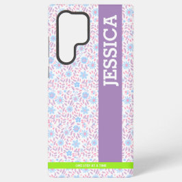 Floral Personalisiert Name Samsung Case Galaxy Hülle