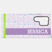 Floral Personalisiert Name Samsung Case Galaxy Hülle (Rückseite (Horizontal))