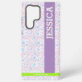 Floral Personalisiert Name Samsung Case Samsung Galaxy Hülle (Rückseite)
