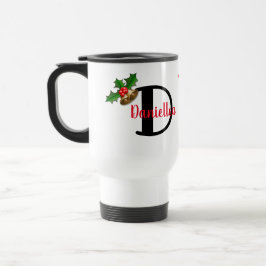 Floral Personalisiert Weihnachten Reisen Mug Reisebecher