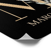 Floral Personalisiertes Monogramm Poster (Ecke)