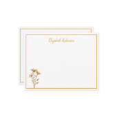 Floral Personalized Custom Note Card Mitteilungskarte (Vorderseite/Rückseite Beispiel)