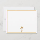 Floral Personalized Custom Note Card Mitteilungskarte (Rückseite)