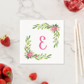 Floral Personalized Paper Napkin Serviette (Beispiel)