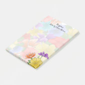 Floral Personalized  Post-it Klebezettel (angewinkelt)
