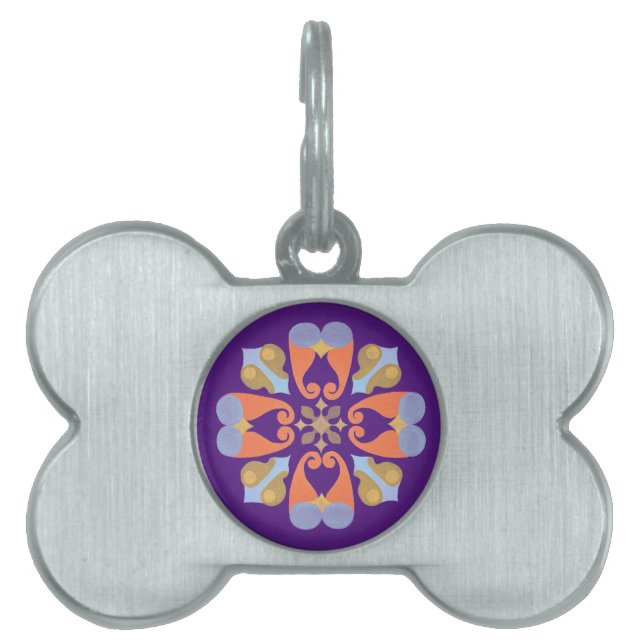 Floral Pet Tag Tiermarke (Vorderseite)