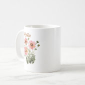Floral Pflanze MaMa - Pflanze Mama Geschenk Kaffeetasse (Vorderseite Links)
