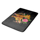 Floral Phoenix steigt aus der fantasievollen Asche Badematte (Schrägansicht)