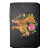 Floral Phoenix steigt aus der fantasievollen Asche Badematte (Vorderseite Vertikal)