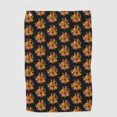 Floral Phoenix steigt aus der fantasievollen Asche Golfhandtuch (Vorderseite)