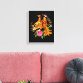 Floral Phoenix steigt aus der fantasievollen Asche Leinwanddruck (Insitu (Wohnzimmer))