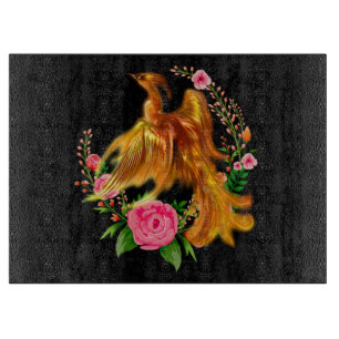 Floral Phoenix steigt aus der fantasievollen Asche Schneidebrett