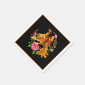 Floral Phoenix steigt aus der fantasievollen Asche Serviette (Ecke)