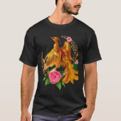 Floral Phoenix steigt aus der fantasievollen Asche T-Shirt (Vorderseite)