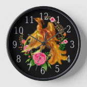Floral Phoenix steigt aus der fantasievollen Asche Uhr (Vorderseite)