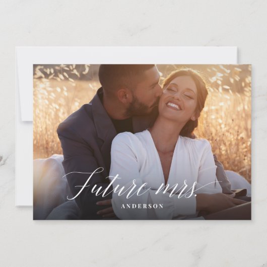 Floral Photo Bridal Shower Einladung (Rückseite)