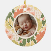 Floral Photo Keepsake Ornament - Joyful Moments (Hinten)