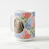 Floral Photo Mug – Personalized Message & Keepsake Kaffeetasse (Vorderseite Links)