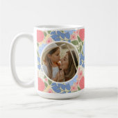 Floral Photo Mug – Personalized Message & Keepsake Kaffeetasse (Links)