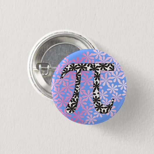 Floral Pi Symbol Button (Vorne & Hinten)