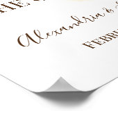 Floral Pick einen Platz auf beiden Seiten Hochzeit Poster (Ecke)