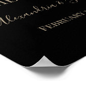 Floral Pick einen Platz auf beiden Seiten Hochzeit Poster (Ecke)