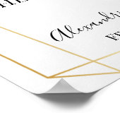 Floral Pick einen Platz auf beiden Seiten Hochzeit Poster (Ecke)