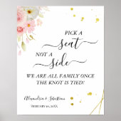 Floral Pick einen Platz, kein Zeichen für eine Hoc Poster (Vorne)