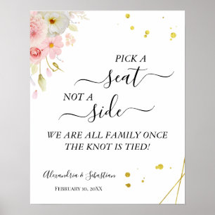 Floral Pick einen Platz, kein Zeichen für eine Hoc Poster