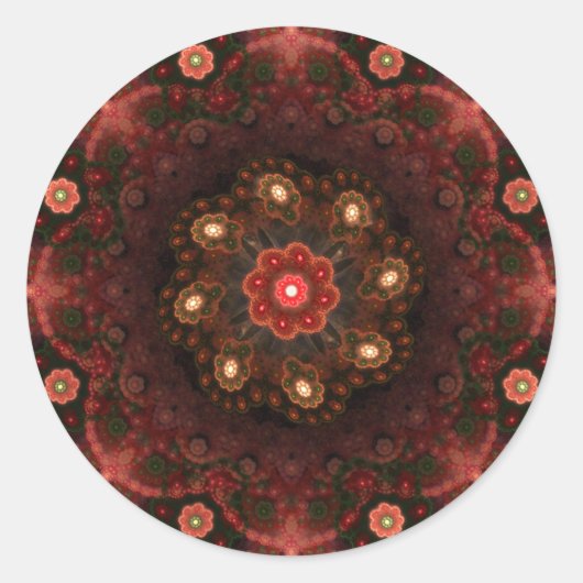 Floral Pillow Runder Aufkleber (Vorderseite)