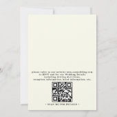 Floral Pine Rustic Country Elegant QR Code Wedding Einladung (Rückseite)