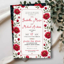 Floral Pink Botanical Elegant Garden Acryleinladungen